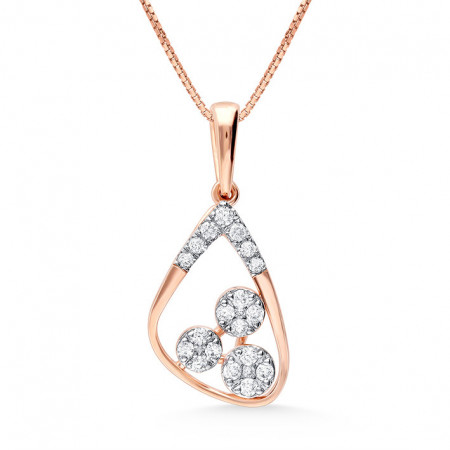 Starlight Reverie Diamond Pendant with Earring