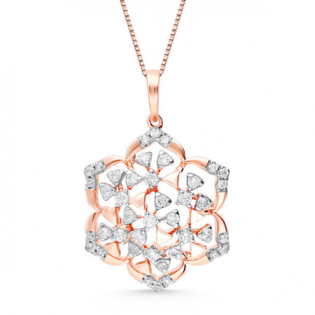 Galactic Glow Diamond Pendant and Earring Set