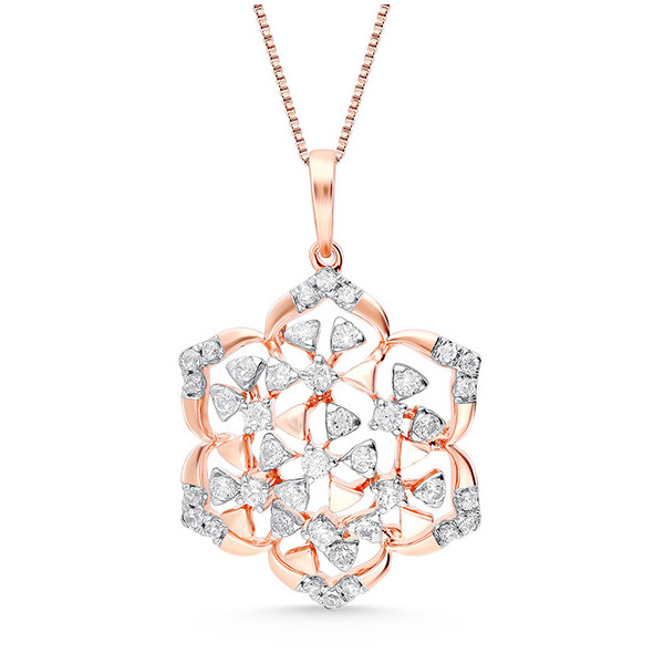 Galactic Glow Diamond Pendant and Earring Set