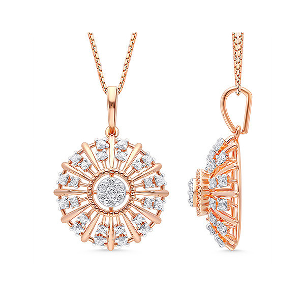 Ethereal Chime Diamond Pendant and Earring Set