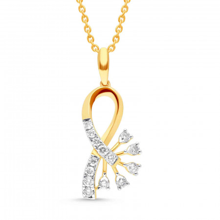 Harmonic Reflections Diamond Pendant with Earring