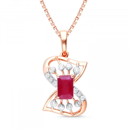 Lunar Glow Diamond Pendant with Earring Set