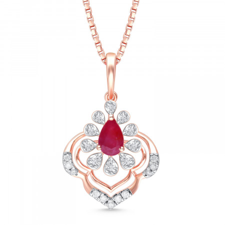 Dewdrop Symphony Diamond Pendant with Earring