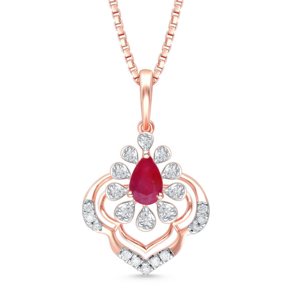 Dewdrop Symphony Diamond Pendant with Earring