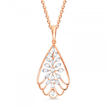 Aurum Aurora Diamond Pendant with Earring Set