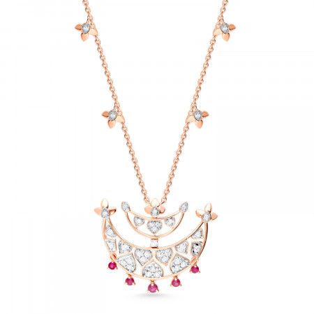 Opulent Mirage Diamond Pendant With Earring Set