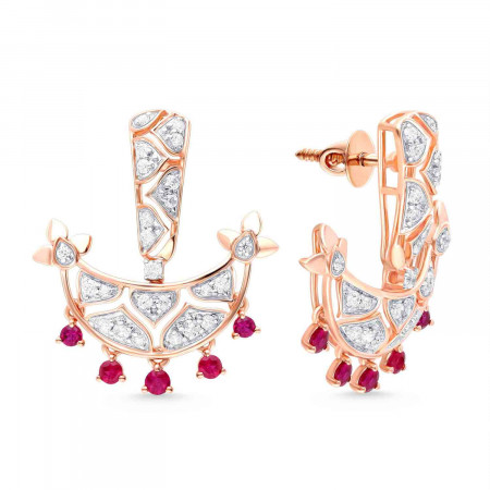 Opulent Mirage Diamond Pendant With Earring Set