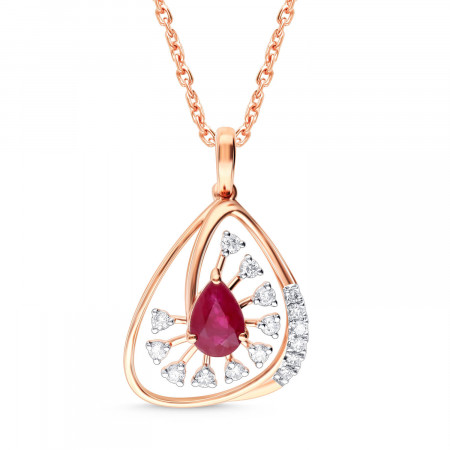 Mystic Aura Diamond Pendant with Earring Set