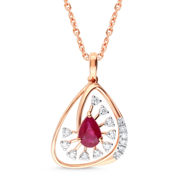 Mystic Aura Diamond Pendant with Earring Set