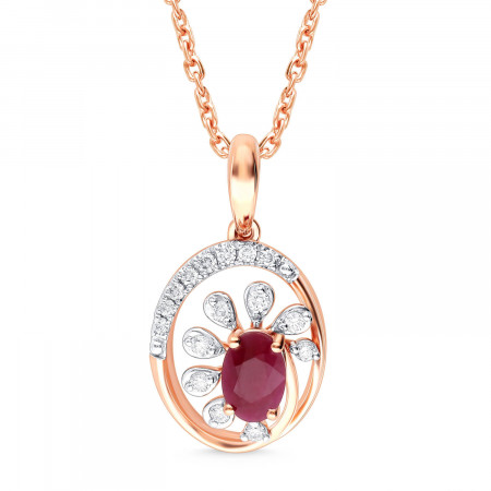 Elysian Glow Diamond Pendant with Earring Set