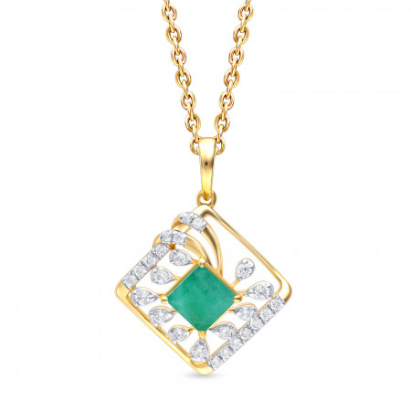 Celestial Allure Diamond Pendant with Earring Set