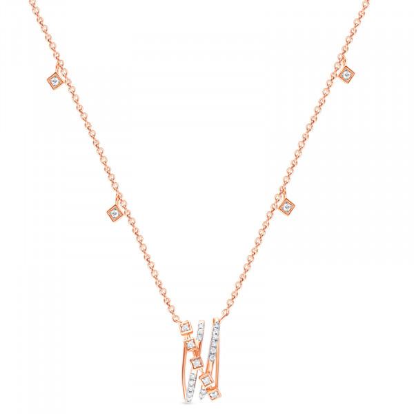 Divine Sparkle Diamond Pendant with Earring