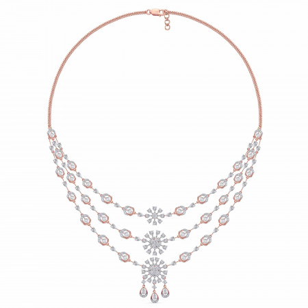 Mystic Petal Diamond Necklace Set