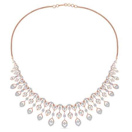 Radiant Blossom Diamond Necklace Set