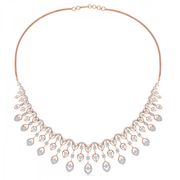 Radiant Blossom Diamond Necklace Set