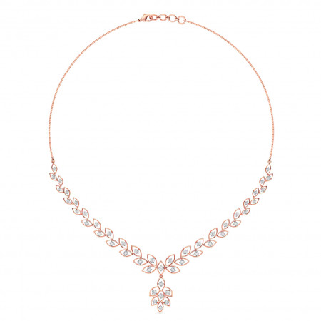 Opulent Rose Diamond Necklace Set