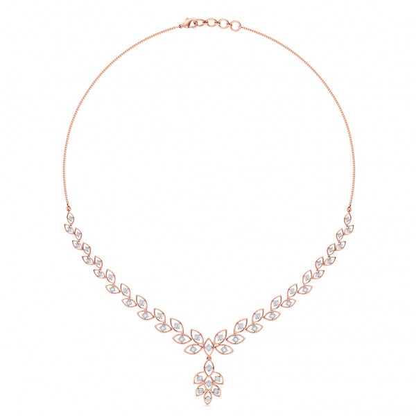 Opulent Rose Diamond Necklace Set