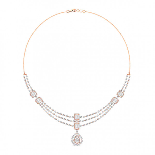 Enchanting Bloom Diamond Necklace Set