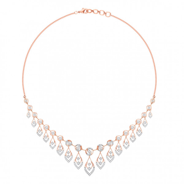 Ethereal Cascade Diamond Necklace Set