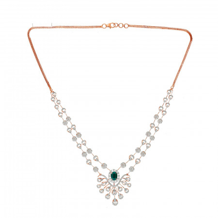 Frosted Blossom Diamond Necklace Set