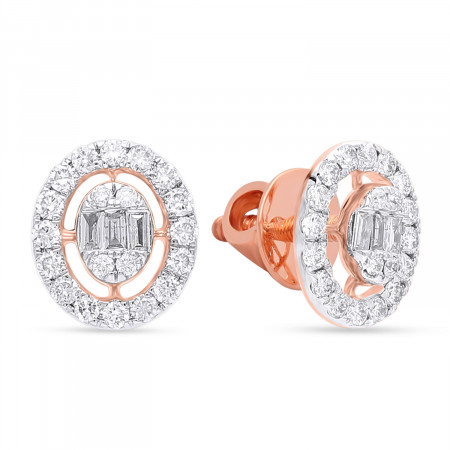 Frosted Illumination Diamond Earring