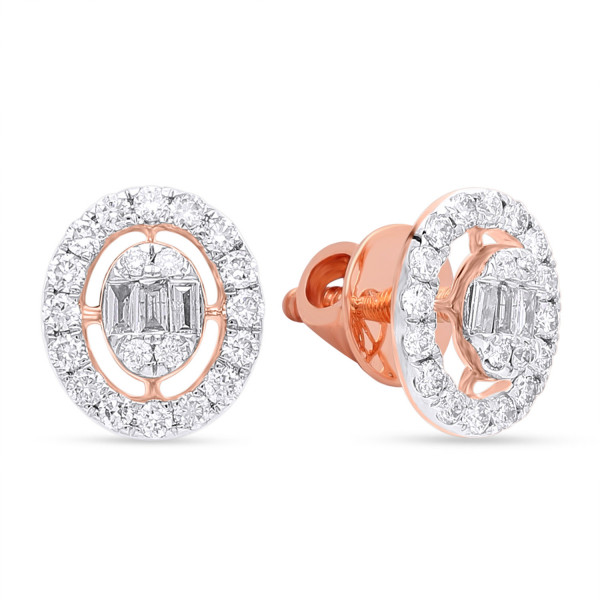 Frosted Illumination Diamond Earring