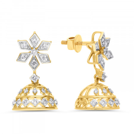 Dazzling Petal Diamond Earring