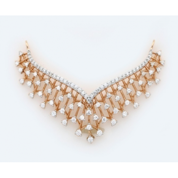 Sparkling Commitment Diamond Tanmaniya Mangalsutra