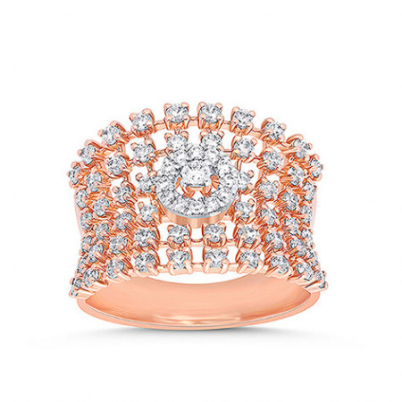 Rosé Sparkle Diamond Ring