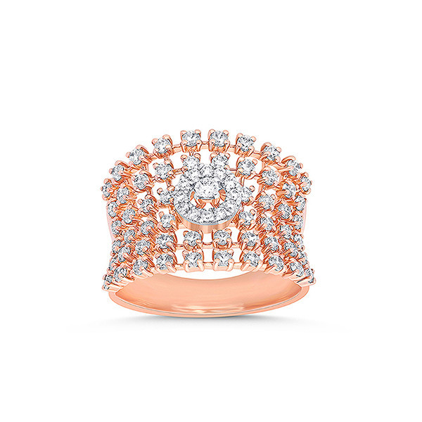 Rosé Sparkle Diamond Ring