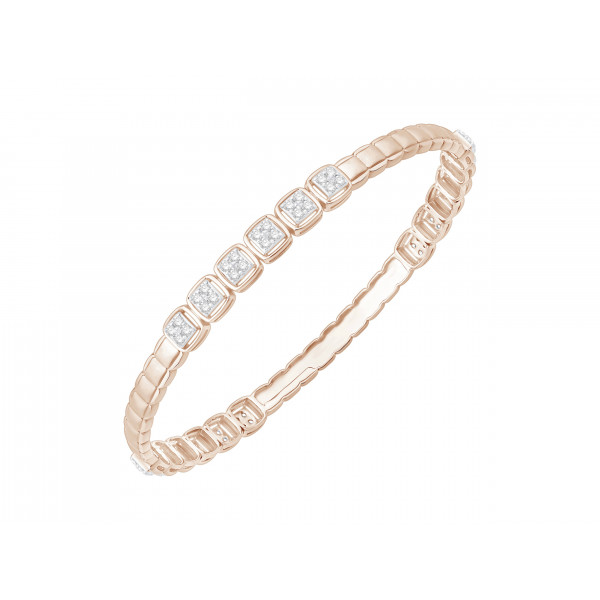 Sculpted Sparkle Diamond Bangle