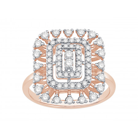 Graceful Rose Gold Diamond Ring