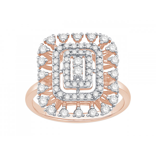 Graceful Rose Gold Diamond Ring