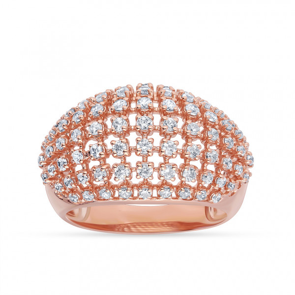 Rosé Sparkle Diamond Ring