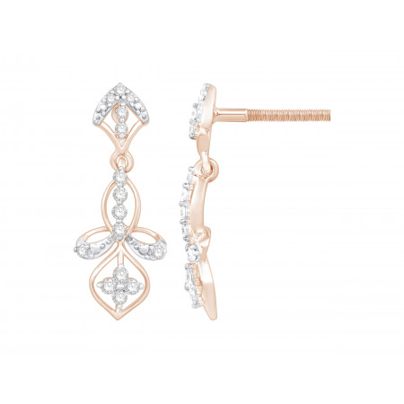 Dewy Leaflet Diamond Earring