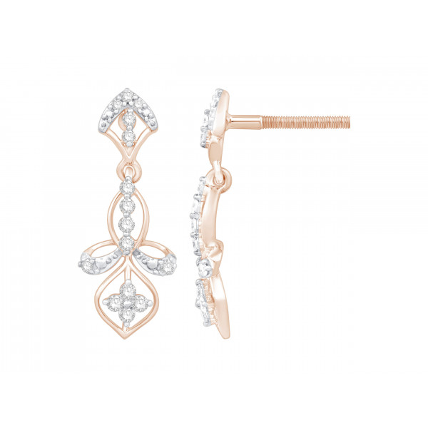 Dewy Leaflet Diamond Earring