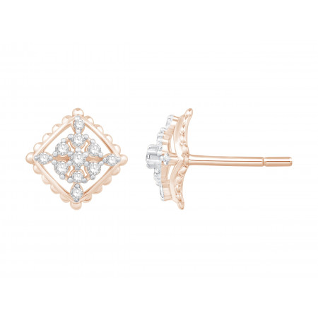 Foliage Elegance Diamond Earring