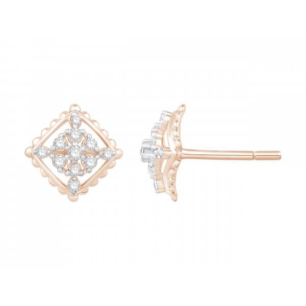 Foliage Elegance Diamond Earring