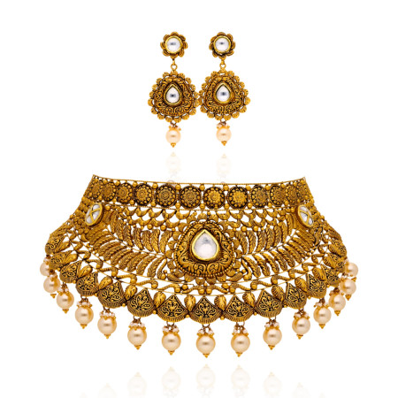 Touch of Timelessness Antique Gold Choker