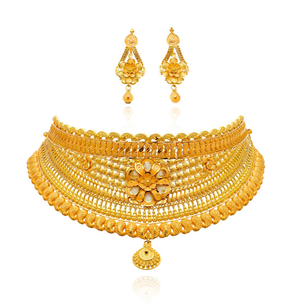 Regal Glow Gold Choker Set