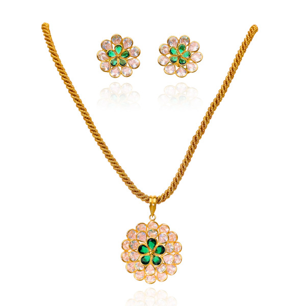 Golden Vibe Stylish Pendant Set