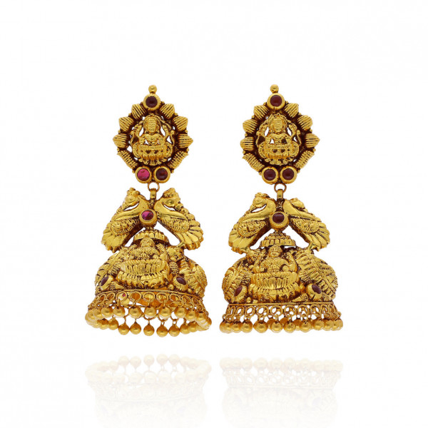 Temple-Inspired Gold Jhumki Glamour