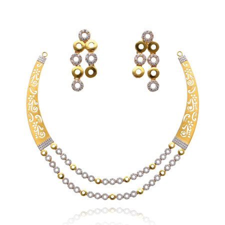 Lush Aura Gold Necklace Set