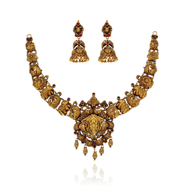 Devotional Gleam Gold Necklace Set