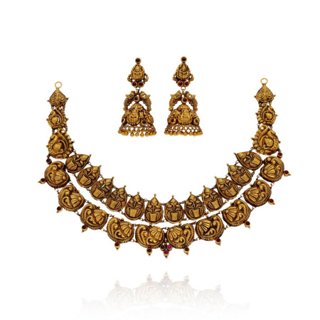 Temple Garland Gold Necklace Set