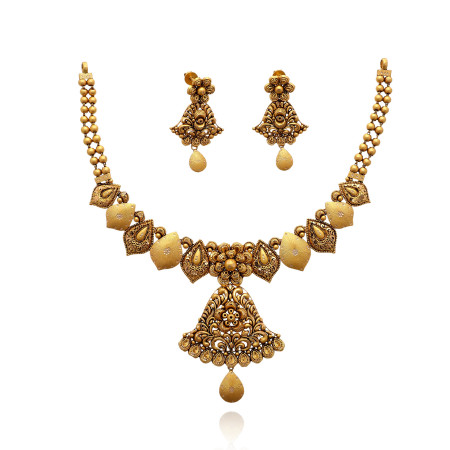 Veda Radiance Gold Necklace Set