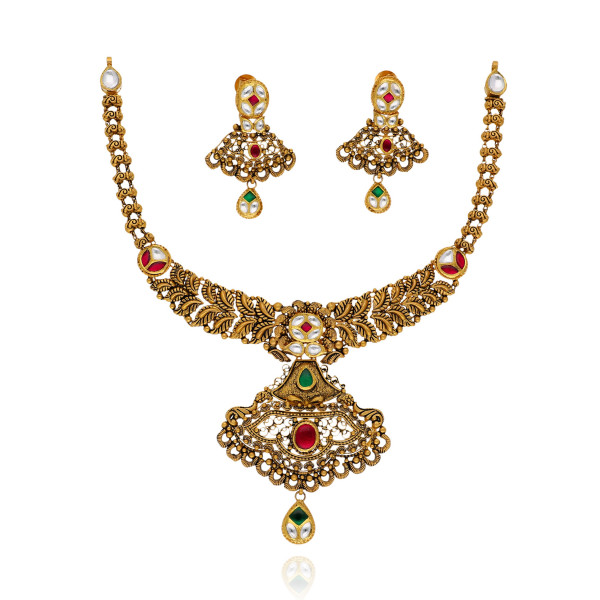 Zarya Lustre Gold Necklace Set