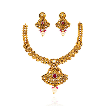 Solara Shine Gold Necklace Set