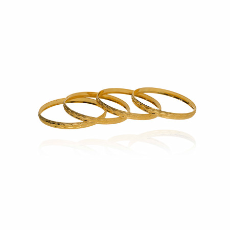 Elegant Glow Gold Bangles