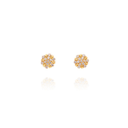 Lustrous Glow Gold Earrings